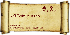 Vörös Kira névjegykártya