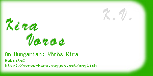 kira voros business card